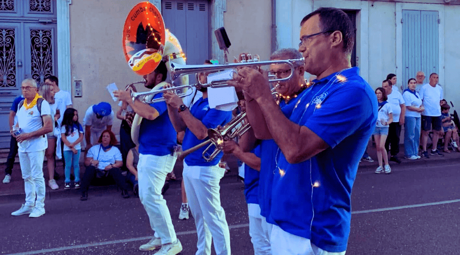 Les musiciens Los Cumbancheros aux Férias de Mont-de-Marsan